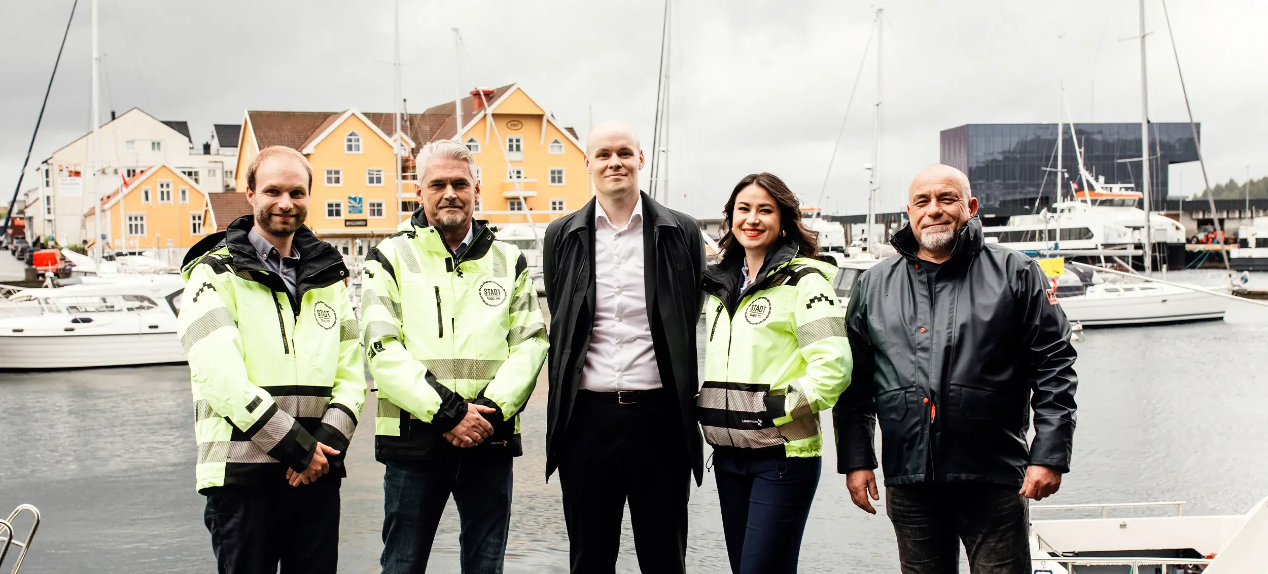 Boluda Towage Norway's employees at their headquarters on Kolkaia